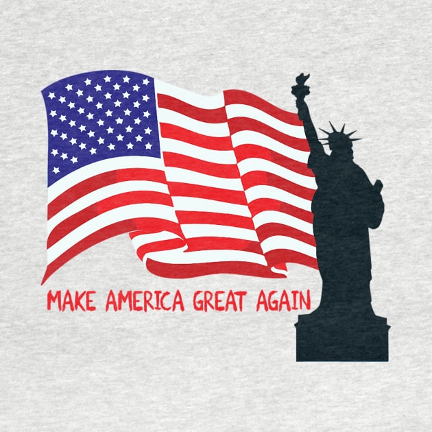 MAKE AMERICA GREAT AGAIN T-SHIRT by QUENSLEY SHOP